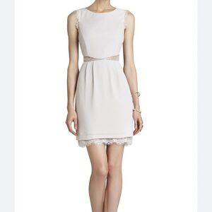 BCBG MaxAzria Maud Lace Back Sleeveless Dress, Size 4, Colour Cloud Grey.